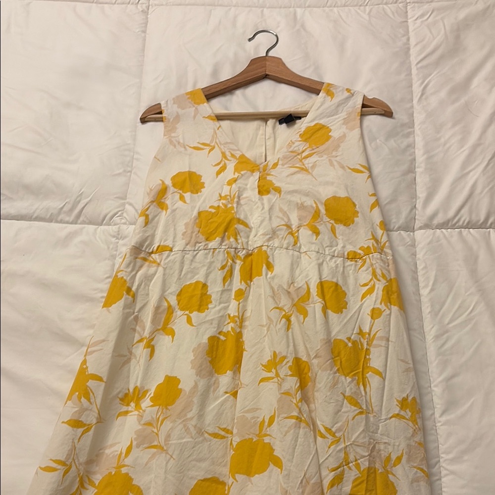 Ann Taylor Factory Yellow White Sundress